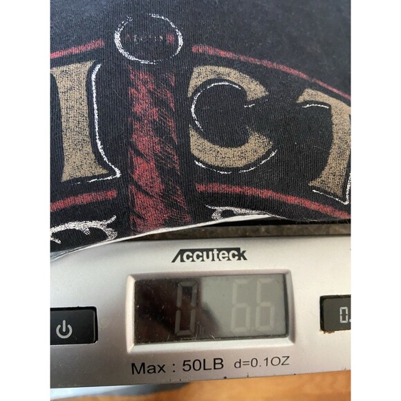 Affliction Mens Live Fast American Customs T-Shirt Size XL Black Y2K Skull Sword - Picture 10 of 10